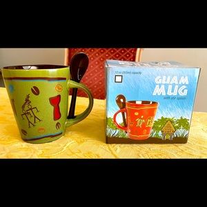 NEW 12 oz Guam Coffee Mug with spoon